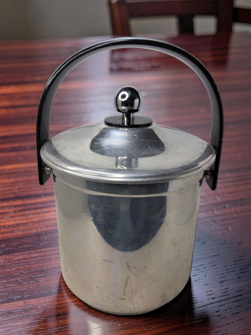 Vintage Heavy Aluminum Large Insulated Ice Bucket